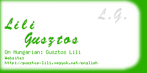 lili gusztos business card